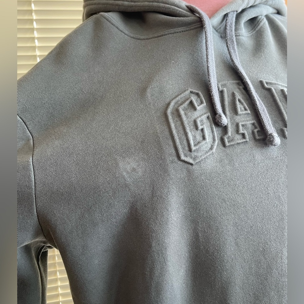GAP Logo Hoodie Sweatshirt - Slate Green - Picture 10 of 11